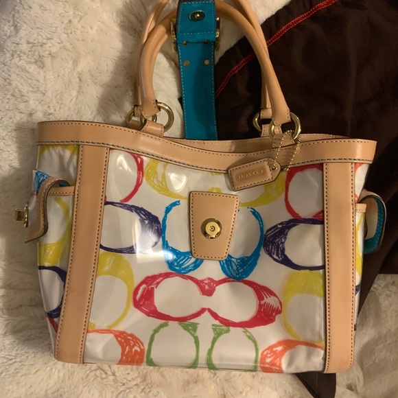 NWOT Coach Vintage Scribble Bag - Picture 4 of 7